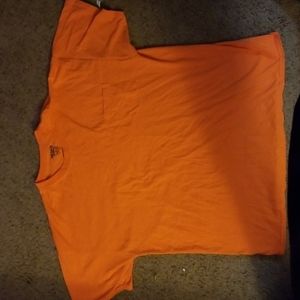 Orange gildan shirt with pocket